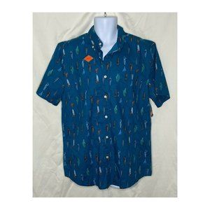 St. John's Bay Fishing Lure Short Sleeve Button Down Shirt